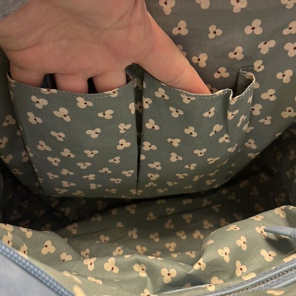 Steven by Steve Madden Blue Basketweave Shoulder Purse w/ Hanging Tassels- large - Picture 11 of 16